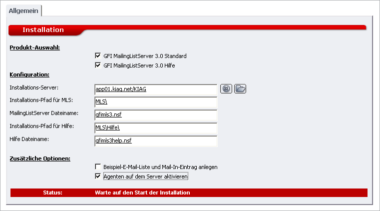 Portfolio IGM MailingListServer Installation